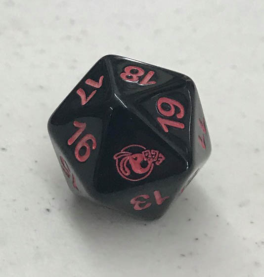 Pink Bunny Games Spindown 20 sided die